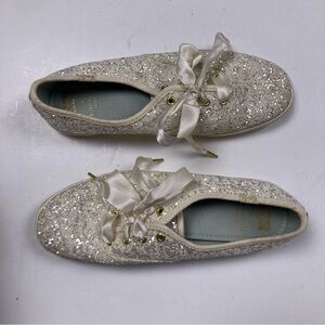 KEDS X KATE SPADE NEW YORK Champion White Glitter Low Sneaker